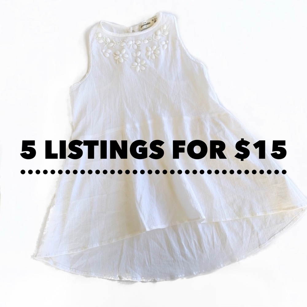 Abercrombie Hi Lo Tunic Beaded Gauze Tank - 12 M